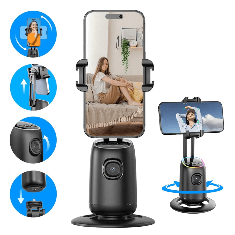 Suporte Gimbal P05 Face Tracking AI Rastreamento 360° para Smartphones